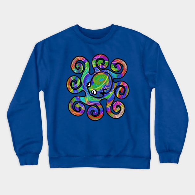 Cosmic Octopus Crewneck Sweatshirt by Bits